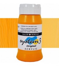 Daler Rowney System3 500 ml Akrilik Boya 618 Cadmium Yellow Deep Hue 